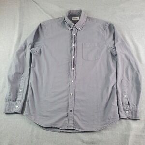 Taylor Stitch Shirt Mens 42 Gray Button Up Long Sleeve Pockets